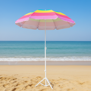<span class=keywords><strong>Parasol</strong></span> de plage rayé UPF50+ Protection UV <span class=keywords><strong>Parasol</strong></span> portable pour l'extérieur - Product Image 1