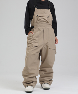 Traje de esquí de moda para hombre Pantalones de esquí de una sola tabla a prueba de viento impermeable pierna ancha suelta deportes al aire libre pantalones de esquí hombres <span class=keywords><strong>tirantes</strong></span> invierno - Product Image 1
