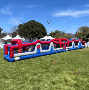 Parcours d'obstacles gonflable directement de l'usine, piste de défi gonflable personnalisée, parcours d'aventure gonflable pour la location d'événements en plein air - Product Image 5