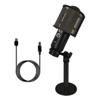 Microphone professionnel sans fil USB à condensateur Audio, pour la diffusion en direct, avec support, connexion pour téléphone portable, nouveauté