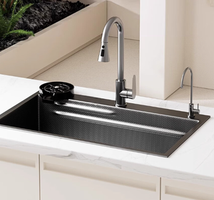 Stainless Steel Kitchen Sink Single Bowl with <b>Drain</b> <b>Rack</b> - Product Image 6