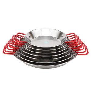 Assiette à salade de pâtes aux fruits de haute qualité <span class=keywords><strong>cuisson</strong></span> en acier inoxydable marmite fruits de mer Paella Pan avec deux poignées - Product Image 1