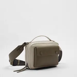 Bolso cruzado de piel para hombre, bandolera de 8 pulgadas, a la moda, para iPad