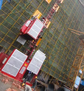 निर्माण निर्माण के लिए एलिवेशन प्लेटफार्म एलिवेटर ब्रेक पैड एलिवेटर निर्माण के लिए गुआंगज़ौ चीन 2000 प्रदान किया गया