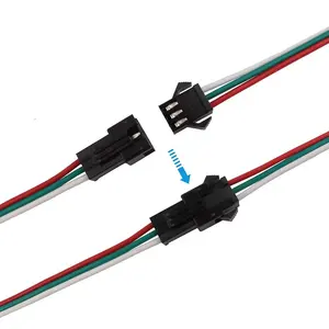 2.0 22awg Male And Female Jst Sm Connector 3p Light Bar Led Strip Wire To Board Harness Yes Hi