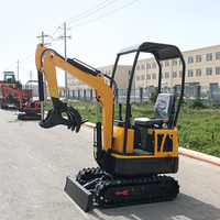Mini-excavatrice LOONG SHEEN avec moteur certifié EPA, excavatrice compacte sur chenilles pour la construction et l'aménagement paysager