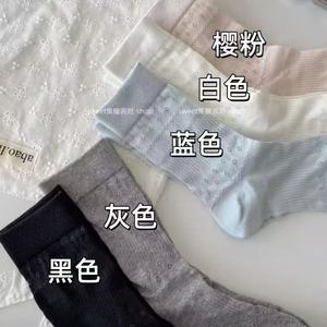 Women Slouch <b>Socks</b> Mid-Calf Breathable Cotton Gray White Blue Pink Black Solid Color Sweat Absorbing Odor Resistant Youth Style - Product Image 3