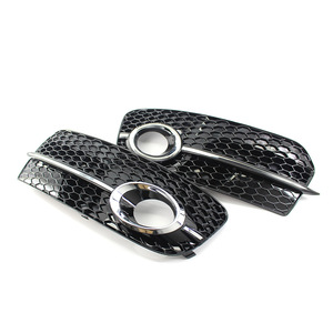 Audi Q5 Front Bumper <b>Grille</b> Honeycomb <b>Mesh</b> Fog Light Bezels Black ABS 2013-2015 Retrofit Upgrade - Product Image 5