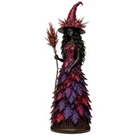 Figura de Resina de Bruja Mágica de Otoño, Adorno de Figura de Bruja, Decoración Artesanal de Resina para Mesa de Halloween, Venta al por Mayor