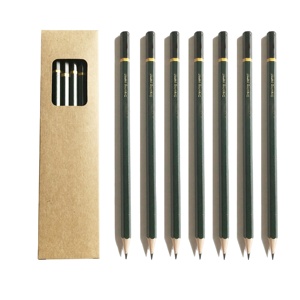 Ensemble de crayons en bois personnalisé, avec boîte à papier kraft écologique, 12 pièces, 8B, 7B, 6B, 5B, 4B, 2B, B, hf, 2, H, 3H, avec aiguisoir - Product Image 3