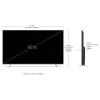 Nuevo Modelo VSTI de 70 Pulgadas, Televisor LED Inteligente 4K Ultra HD Negro con Google TV, Android 11, Grado A+, Pantalla Ancha, Apto para Uso en Hoteles