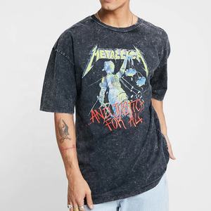 Wholesale Custom Vintage Black Printed <b>Large</b> Graphic Tees Acid Washed <b>T</b> <b>Shirt</b> Men Oversize Crew Neck <b>t</b> <b>Shirts</b> - Product Image 1