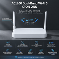 Terminal Jaringan Optik AC1200 Dual-Band Wi-Fi 5 XPON ONU dengan POTS USB MU-MIMO 4 Port LAN Gigabit Peralatan Serat Optik