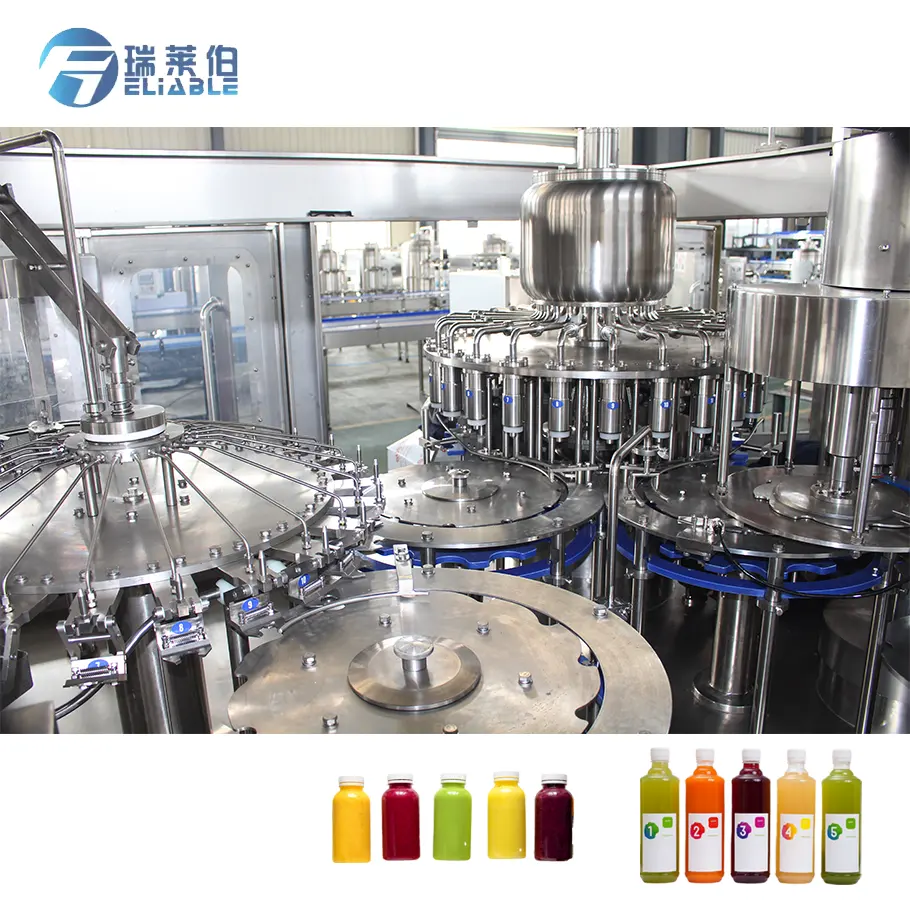 Zuverlässig hohe Qualität 20000BPH fortschrittliche Technologie Preise automatische Abdichtung Saftflaschen-Abfüllmaschine