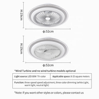 Ventilador de Techo con Luces para Dormitorio, Moderno, Aspas de PC, Ahorro de Energía, Certificado CE, Silencioso, Regulable