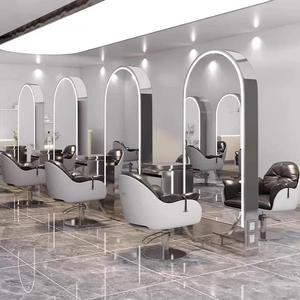 Espejo de Maquillaje Vertical de Doble Cara, Chapado en Oro, de Acero Inoxidable, para Salón de Belleza, Peluquería y Barbería - Product Image 3