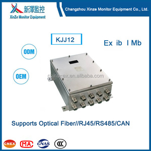 Sakelar 12V aman secara manual dengan <span class=keywords><strong>port</strong></span> optik dan listrik Monitor 100/1000Mbps untuk penambangan batu bara bawah tanah - Product Image 2