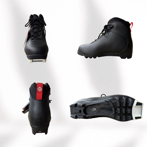 Bottes de randonnée sur neige Alpina en cuir noir pour hommes et femmes, chaussures de randonnée d'hiver en plein air, taille 36 - Product Image 1
