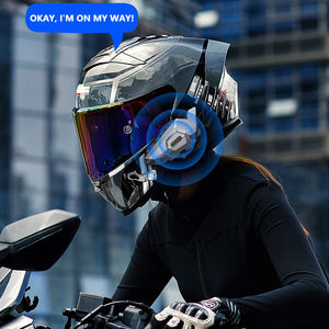 Radio FM impermeable 2KM intercomunicador auriculares estéreo Qualcomm Chipset llamada manos libres LED inalámbrico H9X casco de motocicleta auriculares - Product Image 4