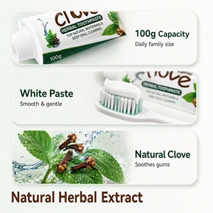 100g Natural <strong>Clove</strong> Herbal Toothpaste White <strong>Paste</strong> Gentle Soothe Gums Deep Oral Cleaning Daily Family Toothpaste - Product Image 4