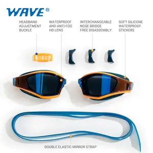 Sample Order Link Hot Sale Logo Custom Color Silicone Frame Goggles Swim Diving Kids Swimming Glasses For Adult