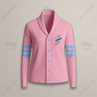 Jack and Jill of America Hochwertige Damen-Winter-Strickjacke aus Acryl mit Stickerei und Knöpfen, Atmungsaktiv und Klassisch, Individuell Anpassbar
