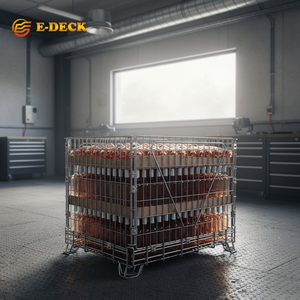 Şişe Depolama için Özelleştirilmiş Galvanizli Kaynaklı İstiflenebilir Katlanabilir Metal Tel Kafesler - Product Image 1