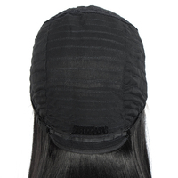 Perruque Lace Front Synthétique Brun Clair, Bob Court Lisse avec Raie au Milieu, Haute Qualité, Résistante à la Chaleur, Densité 150%, Sans Colle