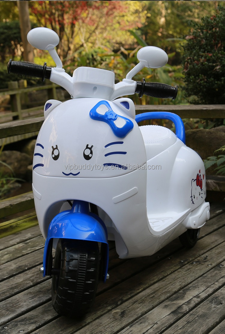 子供用ハローキティ電動カー綺麗 ハローキッズバイク バッテリー式キティ電動バイク ピンク/ブルー