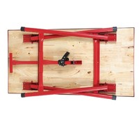 Banco de Trabajo Plegable Portátil de Madera Maciza y Acero H403 para Taller, Bricolaje Industrial y Uso en Maquinaria de Tuberías