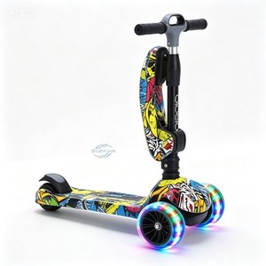 Patinete Infantil de Tres Ruedas con Marco Vertical Regulable de Múltiples Niveles, Ligero y con Empuje Asistido, Perfecto para el Patio Diario - Product Image 2