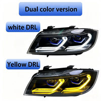 LIANGTU Auto-Frontscheinwerfer LED-Scheinwerfer für BMW 3er Serie E90 E91 2005-2012 Voll-LED Gelb-Weiß DRL Scheinwerfer Plug-and-Play