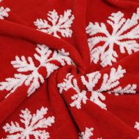 Plaid en polaire de Noël 50 x 60 pouces, en polyester tricoté Sherpa, rectangulaire, motif renne et flocon de neige, pour la maison
