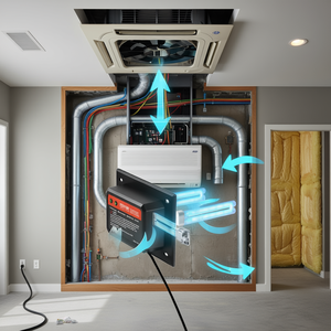 Purificador de Aire Vevor de 18W y 7 Pulgadas con Luz UV, Modelo D0100Hri606, para Sistemas de Aire Acondicionado en Toda la Casa - Product Image 2