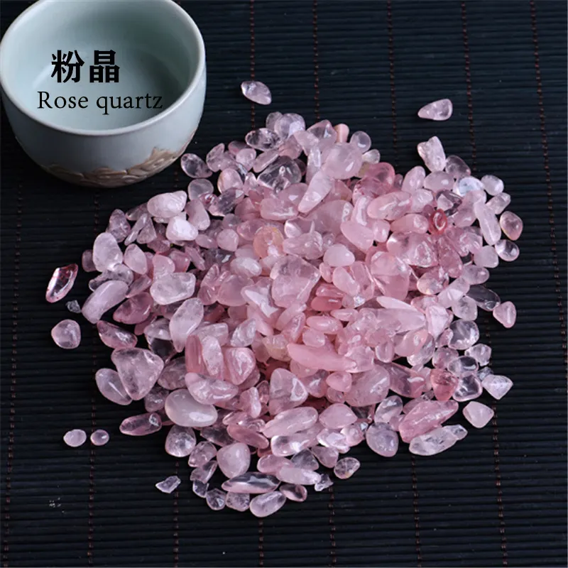 Một gói/100 gram nguyên Đá mài sỏi Bán buôn tinh thể tự nhiên nghiền đá Rose thạch anh tím