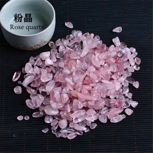 A pack/100 grams Raw stone grinding gravel wholesale Natural crystal crushed stone rose quartz amethyst