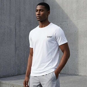 Camisetas Deportivas Personalizadas de Fábrica para Hombre, Transpirables, Antiencogimiento, Protección UV, de Poliéster Elástico, para Maratón y Entrenamiento - Product Image 1