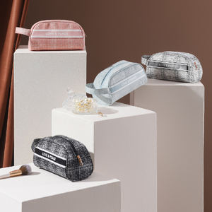 Elegante señora belleza maquillaje bolsa Tweet viaje cosmético llevar bolsas de almacenamiento uso multiusos - Product Image 3