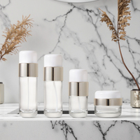 Flacon en verre plat vide pour diffuseur de roseaux, sérum pour soins de la peau, essence, lotion, spray, 10 ml/100 ml, emballage cosmétique, surface transparente