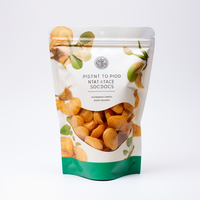 Sachet alimentaire refermable à fermeture éclair en plastique et papier, imprimé, pour emballage alimentaire de noix, idéal pour les petites entreprises