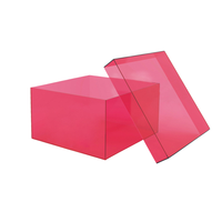 Boîte Cadeau Personnalisée en Acrylique Transparent avec Couvercle Coloré et Cache Anti-Poussière, Facile à Assembler et Idéale pour le Rangement