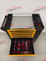 Nuevo Gabinete de Herramientas Rodante SPCC Serie Amarilla 2026, 7 Cajones, Capacidad de Carga de 250 kg, Diseño Moderno OEM, Kit de Herramientas de 258 Piezas para el Hogar