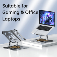2025 nouveau Design Mecha Style ordinateur portable Riser support bureau ergonomique 360 rotatif grande Base support d'ordinateur portable pour bureau de jeu