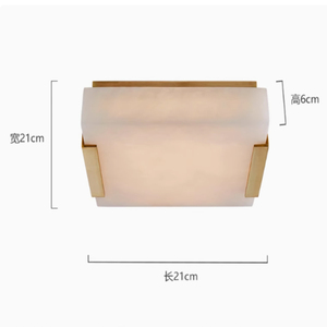 Laiton <span class=keywords><strong>pince</strong></span> plafonnier décoration salon chambre cuivre lustre lumière albâtre gâteau marbre plafonniers - Product Image 2
