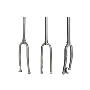 Garfo Dianteiro NH NH-FK2 em Liga de Titânio 700C para Bicicletas de Estrada e Montanha com Freio a Disco e Eixo Passante, Cinza Titânio - Product Image 1