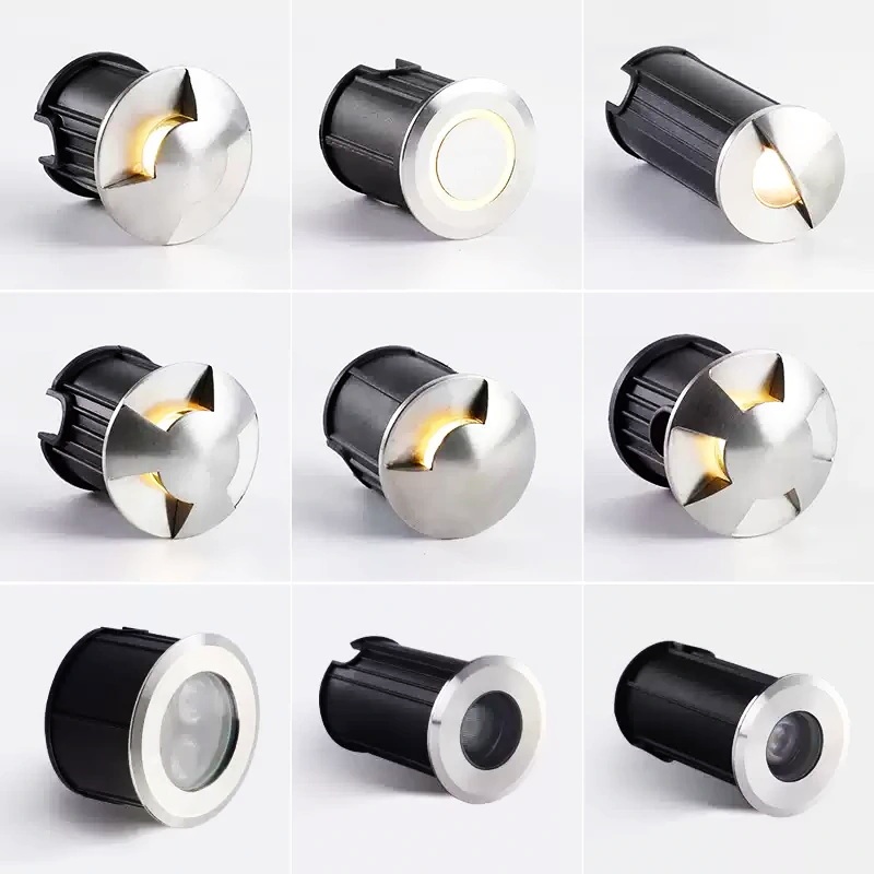 Stainless Steel 3W 12V RGB IP68 Waterproof LED Deck Recessed Lights for Landscape Underwater Swimming Pool Lighting