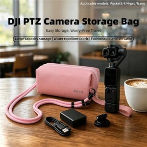 Estuche para Cámara DJI Osmo Pocket <span class=keywords><strong>3</strong></span>/4 y Insta360 <span class=keywords><strong>Luna</strong></span> Ultra, Bolsa de Almacenamiento Suave con Correa para el Hombro, Bolsa Impermeable, 5 Colores - Product Image 2