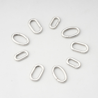 Vente en gros de fermoirs à ressort en acier inoxydable 316L plaqués or 18K PVD, boucles rondes, en forme de cœur et ovales pour la fabrication de bijoux DIY