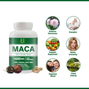 Cápsulas de raíz de Maca orgánica de marca personalizada para impulsar el equilibrio energético, hormonas, potenciadores de la salud naturales - Product Image 6