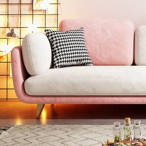 Nueva moda moderna niña muebles rosa, dos, tres asientos sofá apartamento - Product Image 4